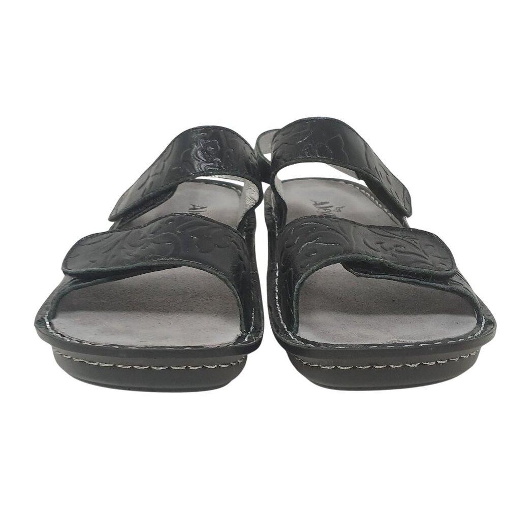 Alegria VERONA PG Lite Womens Sz 38 US 8-8.5 Black Embossed Sandals VER-691 #8 - Picture 8 of 12